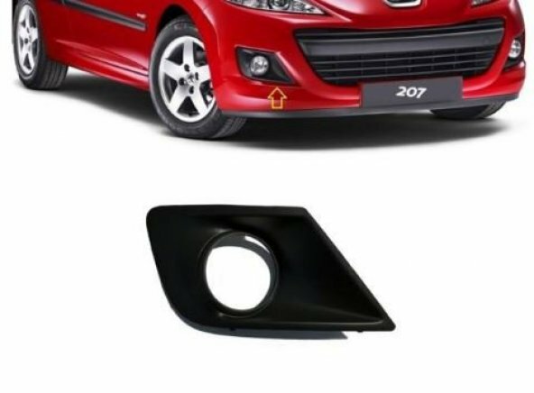 MGA-941922 On Tampon Sis Far Cercevesi Sag ( Peugeot  207 -)Gri Boyali