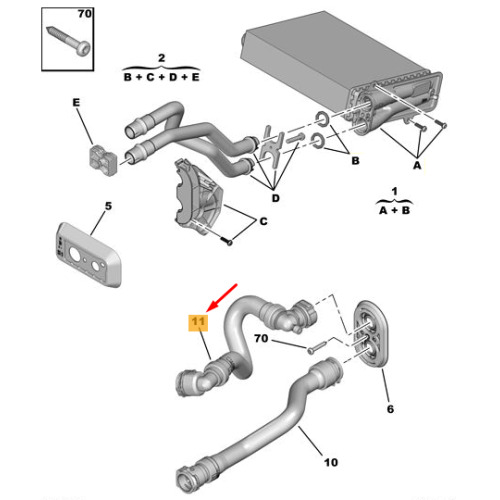 9803184280 Water Pipe  Peugeot