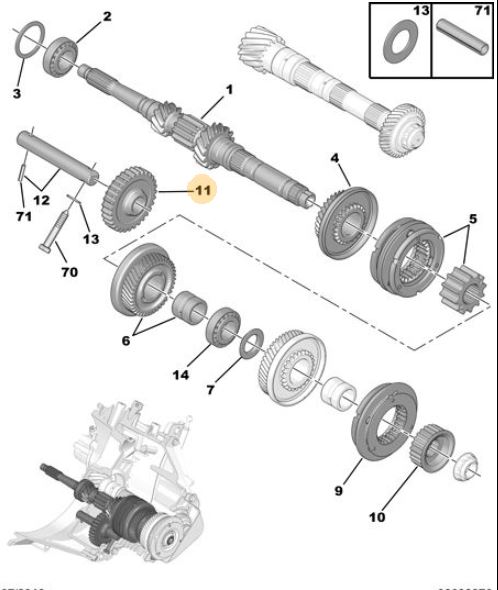 PSA-9826774380 Geri Vites Dislisi Citroen Berlingo Jumpy Opel Vivaro C Combo E Peugeot Partner Expert Toyota Proace