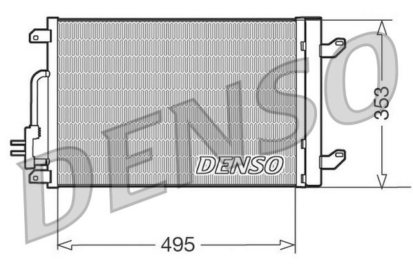 DENSO DCN13015 Condenser. Air Conditioning Lancia Lybra 99-05