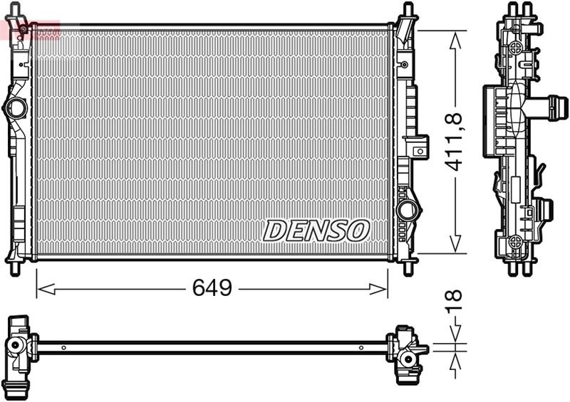 DENSO DRM21103 Motor Su Radyatörü Astra L 21> Combo E 19> Grandland 17> Zafira Life 19> Vivaro C 19> Jumpy Iii 16> C4 18> C5 18> Berlingo 18> Expert 16> 508 18> 5008 16> 308 14> 3008 16> Ds4 21> Ds7 1.2-1.5-1.6-2.0