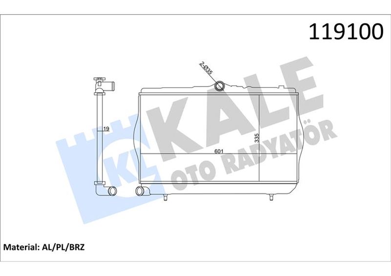 KALE 2401011AB Radyatör Al-Pl-Brz Accent 1.3 İnj. 347780 Oldu