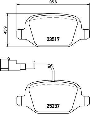VALEO 670302 Arka Fren Balatasi Alfa Romeo Mito 09> Fiat Linea 09> 1.3jtd 1.4tjet 1.6jtd