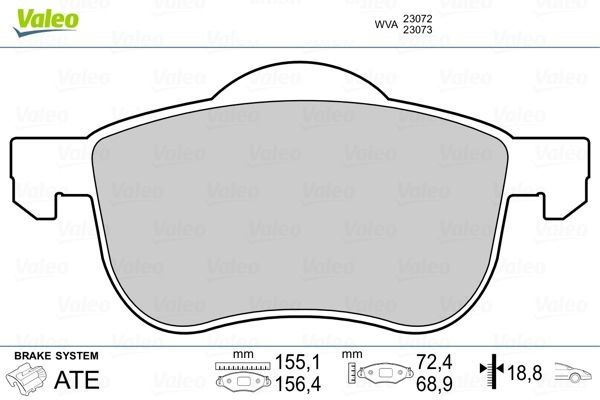 VALEO 670479 Ön Balata Volvo S60 00-10 S80 98-06 V70 97-07 Xc70 00-07 S70 97-00