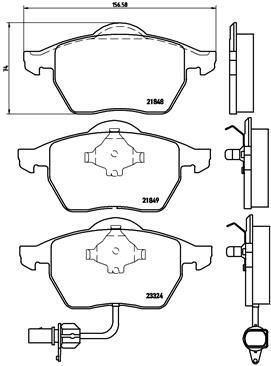 VALEO 670489 Ön Disk Fren Balatasi Ford Galaxy 2.0/2.3/1.9d 02/95-03/06-Sharan 1.8/2.0/1.9d 09/95-03/10