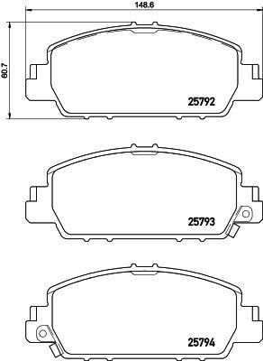 VALEO 670592 Ön Fren Balata Honda Hr-V 1.6l I-Dtec Dizel Ru8 Kasa 15-> / Hr-V 1.5l I-Vtec Benzinli Ru1 Kasa 1 5->