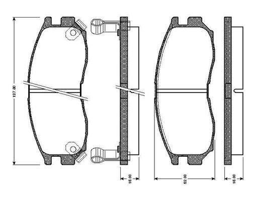 VALEO 670625 Ön Disk Fren Balatasi Hyundai Santamo 2.0 06/96-10/02 Mitsubishi Carisma 2.0 09/00-10/04
