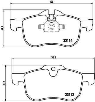 VALEO 670632 Ön Balata Rover 75 1.8-2.0 Gdt-V6-2.5 V6 Mg Zt 160-190 02-05