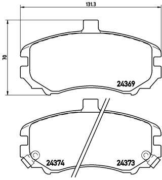 VALEO 670739 Ön Fren Balata Hyundai Elantra 1.6l G4ed Benzinli 16v 04-06 - 131.5mm - Tepeli Tip