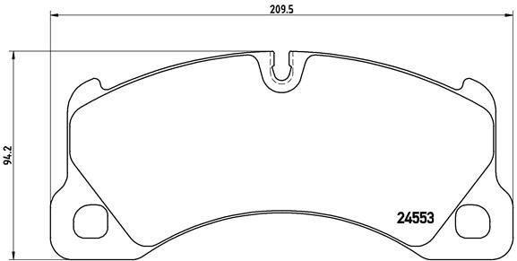 05P1738 Fren Balata On Volkswagen Touareg (7p5, 7p6) 3.0 Tdi 2010-2018 / Porsche Taycan (Y1a, Y1b) Turbo / Cayenne (92a) 3.0 D 2010- / Macan (95b) 2.0 2015-