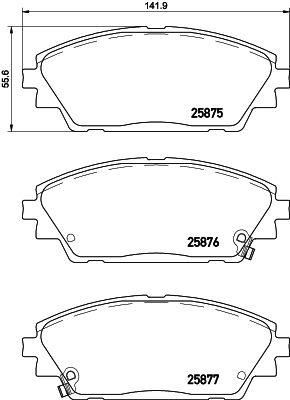 VALEO 671402 Ön Fren Balata Mazda 3 1.5l P5 Skyactiv Bm Kasa 14-16 / Mazda 3 1.5l P5 Skyactiv Bn Kasa 17-19 / Cx-3 1.5l S5 Skyactiv Dizel Dk Kasa 15->