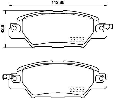 VALEO 671500 Arka Fren Balata Mazda Cx-5 2.0l Pe Skyactiv Ke Kf Kasa 12-> / 2.2l Sh Dizel Ke Kf Kasa 17-18