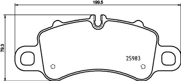 VALEO 9001799 Disk Fren Balatasi Ön Porsche 718 Boxster 2.5 04-16> Porsche 718 Cayman 2.5 04-16> Porsche 911 3.0