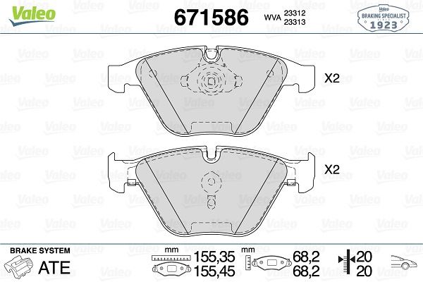 VALEO 671586 Fren Balatasi On Bmw E60 E61 E63 E64 E65 E66