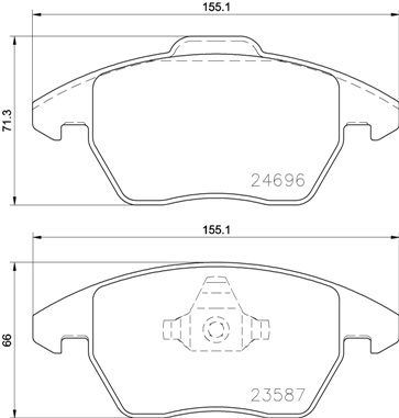 VALEO 671635 Ön Disk Fren Balatasi Volkswagen Polo 1.6 01/10> Volkswagen Polo 2.0 R Wrc 08/13>