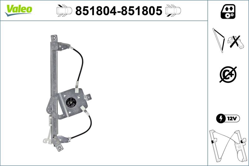 VALEO 851804 Cam Mekanizmasi Arka Sol Renault Clio Ii - Iii - Iv