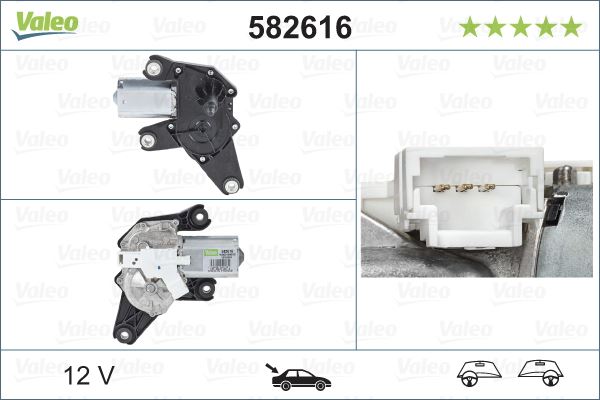 VALEO 582616 Silecek Motoru Arka Renault Modus-Twingo Ii-Clio Iii