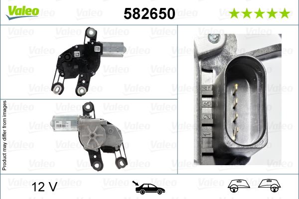 VALEO 582650 Silecek Motoru Arka Seat Leon Iii