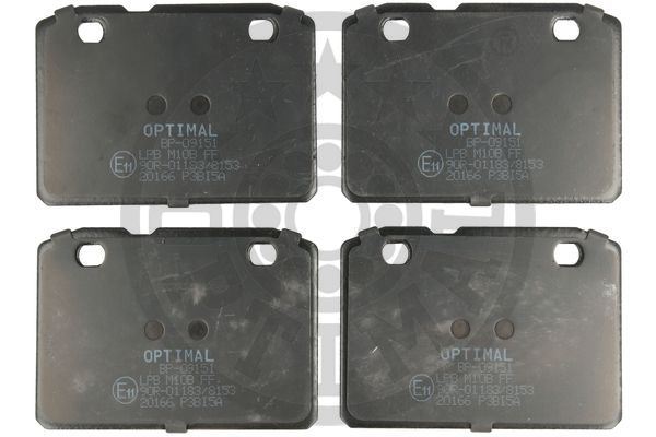 OPTIMAL BP-09151 Fren Balata Seti Diskli Fren Lada: 1200-1500 Kombi-1200-1600-Nova2105 -Nova Kombi2104 -Toscana2107