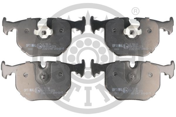 OPTIMAL BP-10101 Fren Balata Seti Diskli Fren 3e46 -3 Cabriolete46 -3 Coupee46 -3 Touringe46 -5e39 -7e38 -X3e83 -X5e5