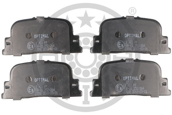 OPTIMAL BP-12207 Fren Balata Seti Diskli Fren Camry V2