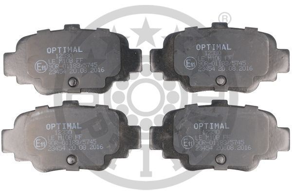 OPTIMAL BP-12330 Fren Balata Seti Diskli Fren Micra Iik11