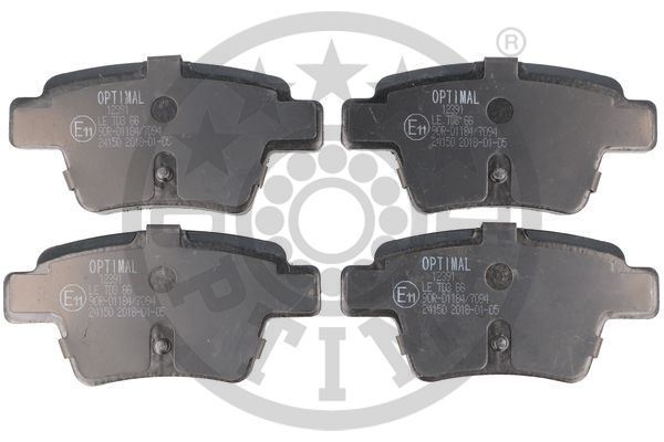 OPTIMAL BP-12391 Arka Fren Balatasi Peugeot P307 00> P307 Sw 02> P307 Cc 03> P207 06> Citroen C4 04>08> Küçük Tip