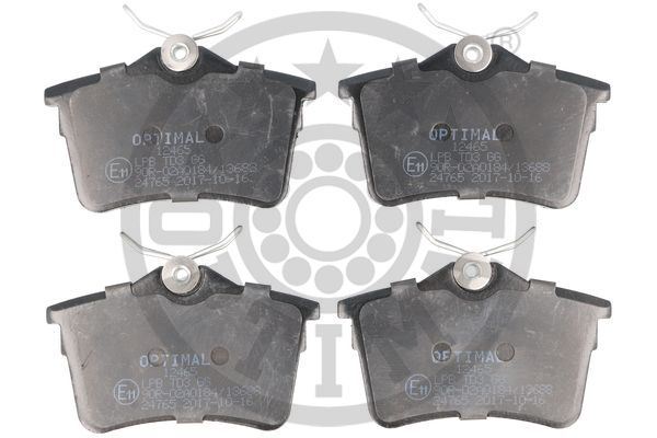 OPTIMAL BP-12465 Arka Fren Balatasi P307 00>09 P308 07>14 Partner 08> Partner Tepee 08> Berlingo 08> C4 04>16 Xsara Picasso 99>11 Ds4 15>18
