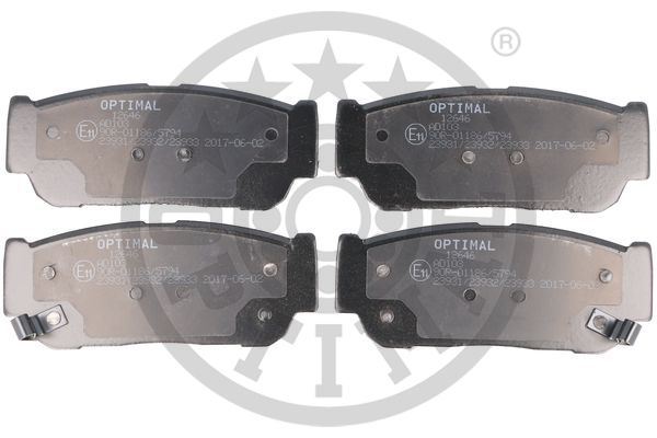 OPTIMAL BP-12646 Fren Balata Seti Diskli Fren Sorento Usa Sport Utility-Sorento Ijc Kyron-Rextongab -Rexton W-Rod