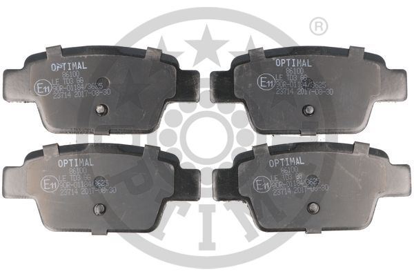 OPTIMAL BP-86100 Arka Fren Balatasi Fiat Stilo 02> Linea 07> Bravo Ii 07>14 Alfa Romeo Mito 08> Multipla 99>