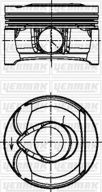 PSA-1613665180 Piston Segman Std 77.00 Mm (Mini N-14 / Psa 208-308-508-3008)