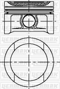 FM 87-72199 050 Piston+Segman 20 Ø (81,5 Mm) Golf4-Bora-Passat-A3-Toledo