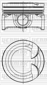 GOE-87-72151-050 Piston+Segman Komple-050 (Vw Golf 13-17  Polo 15-18  Audi A3 13-16 )Cyvc-Cjzb-Cyvb-Cjza-Cjzd