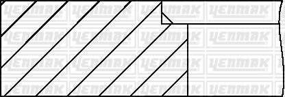YENMAK 91-09395-060 Motor Segmani Yağ Seg.Kromlu Tmpr 1.6 86.40 Çap 060