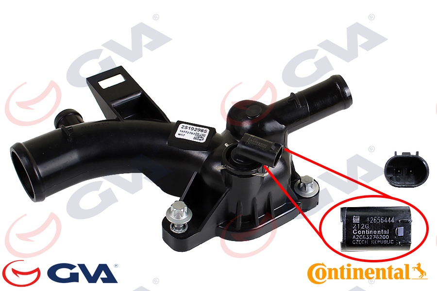 GVA 5190049OE Termostat Gövdesi Müşürlü Corsa D/E-Astra J-Aveo 1.4-1.2 A14xer-B/D14-B12xel