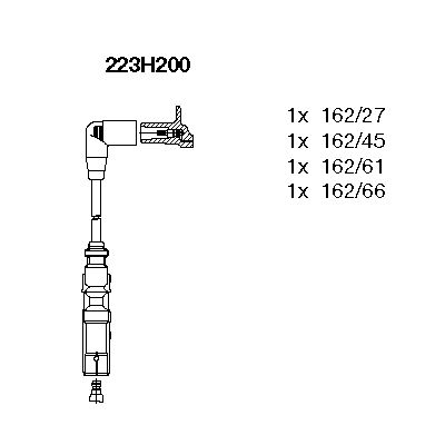 BREMI 223H200 Buji Kablosu Tk Golf Iv Akl 98-01 -Audi A3 1.6 8v 96 > Fabia-Octavia-Superb 2.0. 1.6 8v 99 >