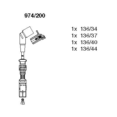 BREMI 974.200 Atesleme Kablosu Seti Bmw M43 E36 E46 E34
