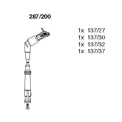 BREMI 287.200 Atesleme Kablosu Seti Bmw M43 E36