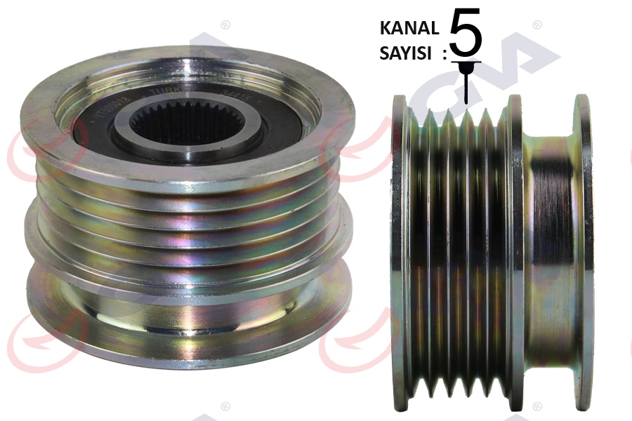 GVA 2875161 Alternatör Kasnaği Rulmanli Polo 1.7 Sdi-1.9d-Sdi 94-01 -Seat Arosa 1.7 Sdi 97-04