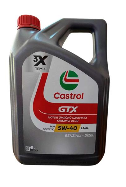 CASTROL 15ECA4 Motor Yaği Gtx 5w-40 A3/B4 4x4l H Tu