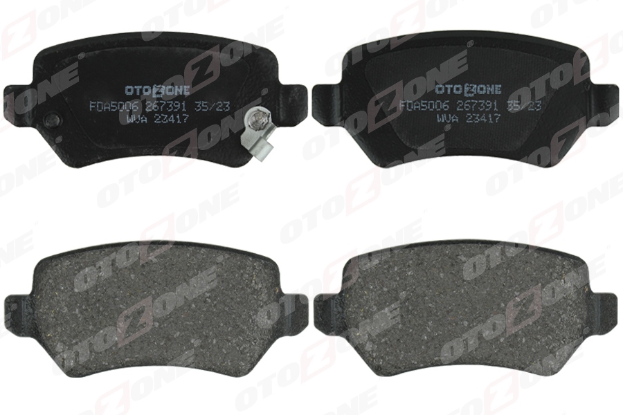 OTOZONE FDA5006 Arka Balata Astra G 98 > Astra H 05 > Meriva 03 > Zafira 00 > Combo 02 > Gdb1515