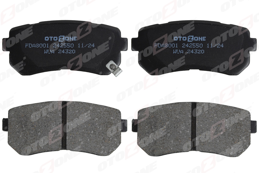 OTOZONE FDA8001 Arka Fren Balata Hyundai Accent Era 1.4l G4ee 06-10 / İ30 1.4l 1.6l 08-> / İx35 1.6l G4fd Gdi 11-> / Kia Ceed 1.4l 1.6l 07-> / Sportage 1.6l G4fd Gdi 09-> / Rio 1.4l 1.6l 05-> Sürtünme Yüzeyi Düz