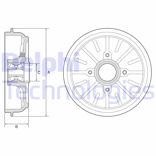 DELPHI BFR576 Fren Kampanasi Verulmands-C3-C-Elysee-Ds3-Ds3convertible-Ds-Ds3-207-207sw-207van-208