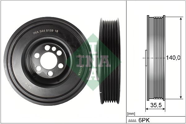 INA 544015910 Riemenscheibe. Kurbelwelle Audi/Seat/Skoda/Vw