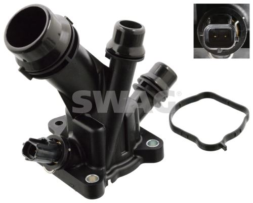 SWAG 55104762 Termostat Komple Volvo S60 D3 D4 D5 S80 D3 D4 D5 D40 D3 D4 Xc60 2.4d D3 D4 D5 Xc70 D3 D4 D5 C30 V40 Febi 104762 V50 V70 V60 C70 90.C