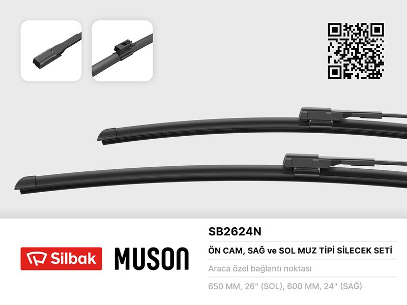 SILBAK SB2624N Silecek Supurgesi Takimi 650mm / 600mm Mercedes Sprinter B906 . Vw Crafter 30-35-50