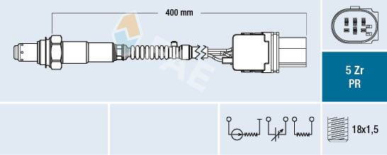 FAE 75061 Oksijen Sensoru Kat. Oncesi Renault Master Iii 10> Trafic Iii 16> Fluence 13> Nissan Qashqai I 11> 1.6dci 2.3 Dci
