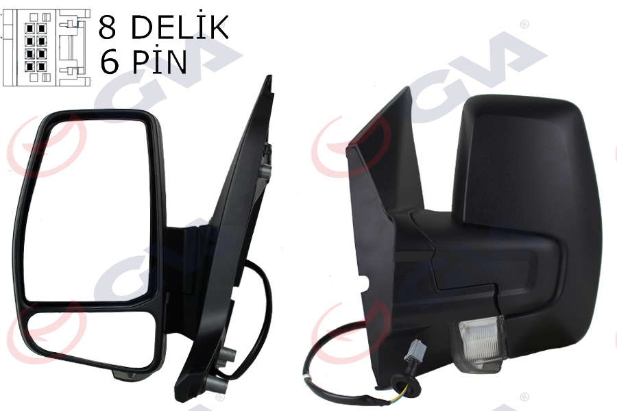 GVA 1032215 Diş Dikiz Aynasi Sol Transit Custom V362 12> 17 Elektirikli Isitmali Sinyalli