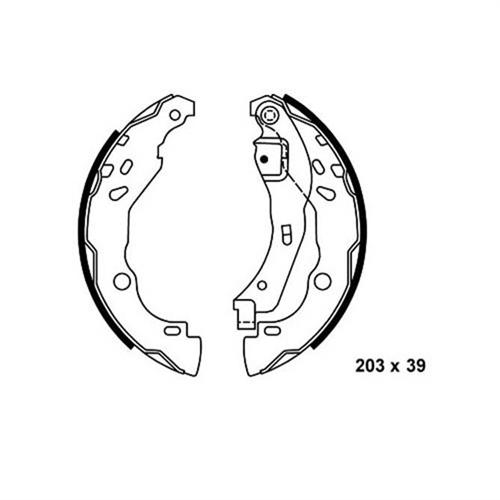 BENDIX 610490 Arka Fren Pabuç Balatasi Renault Clio Ii 98> Clio Iv 12> Clio Symbol 02> Symbol Iii 13> Dacia Sandero Ii 12> Logan Ii 12>