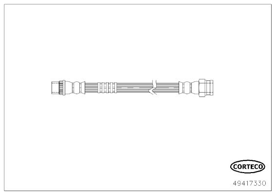 CAV-C901301A Fren Hortumu Arka (Citroen  C4 Picasso Ii 13-) / (Peugeot  308 Ii 13-)